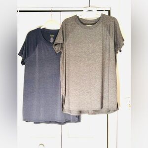 Tek Gear Navy Blue and Gray Oversized Essential Gear Short Sleeve Tee Shirts